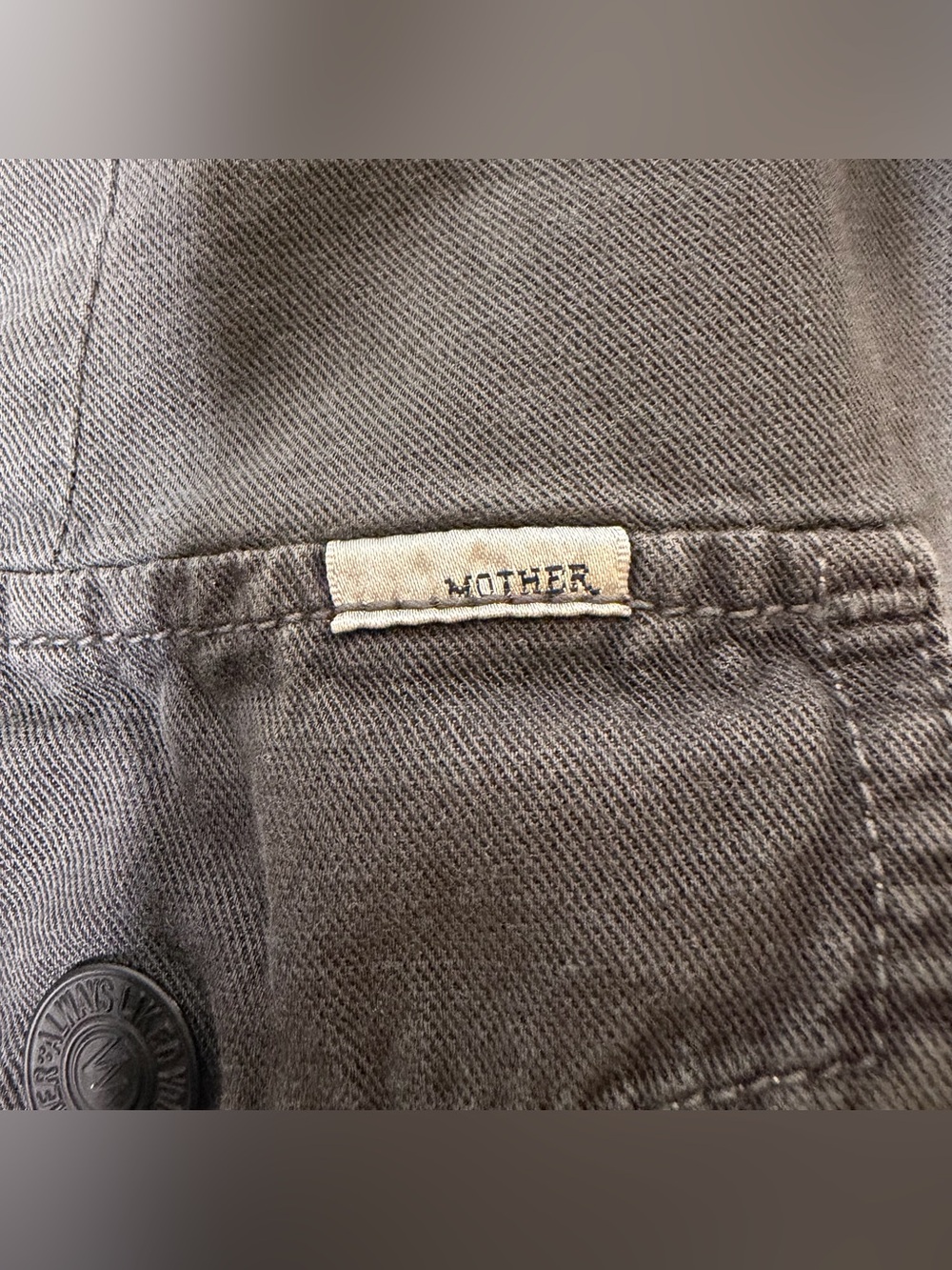 Mother The Misfit Crop Girl Boy etc charcoal Pants Size 26 - Picture 10 of 16